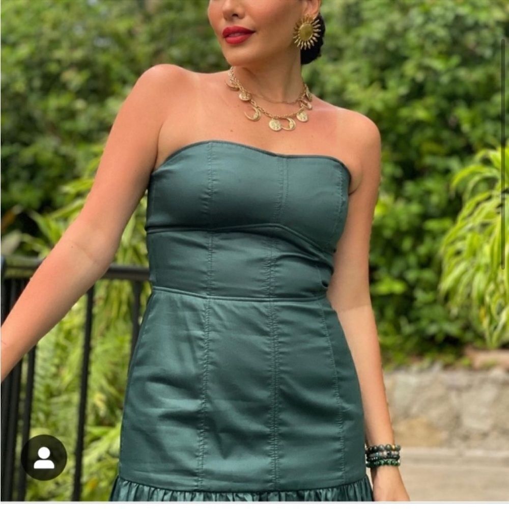 ZARA TOPSTITCHED DRESS - Picture 8 of 8